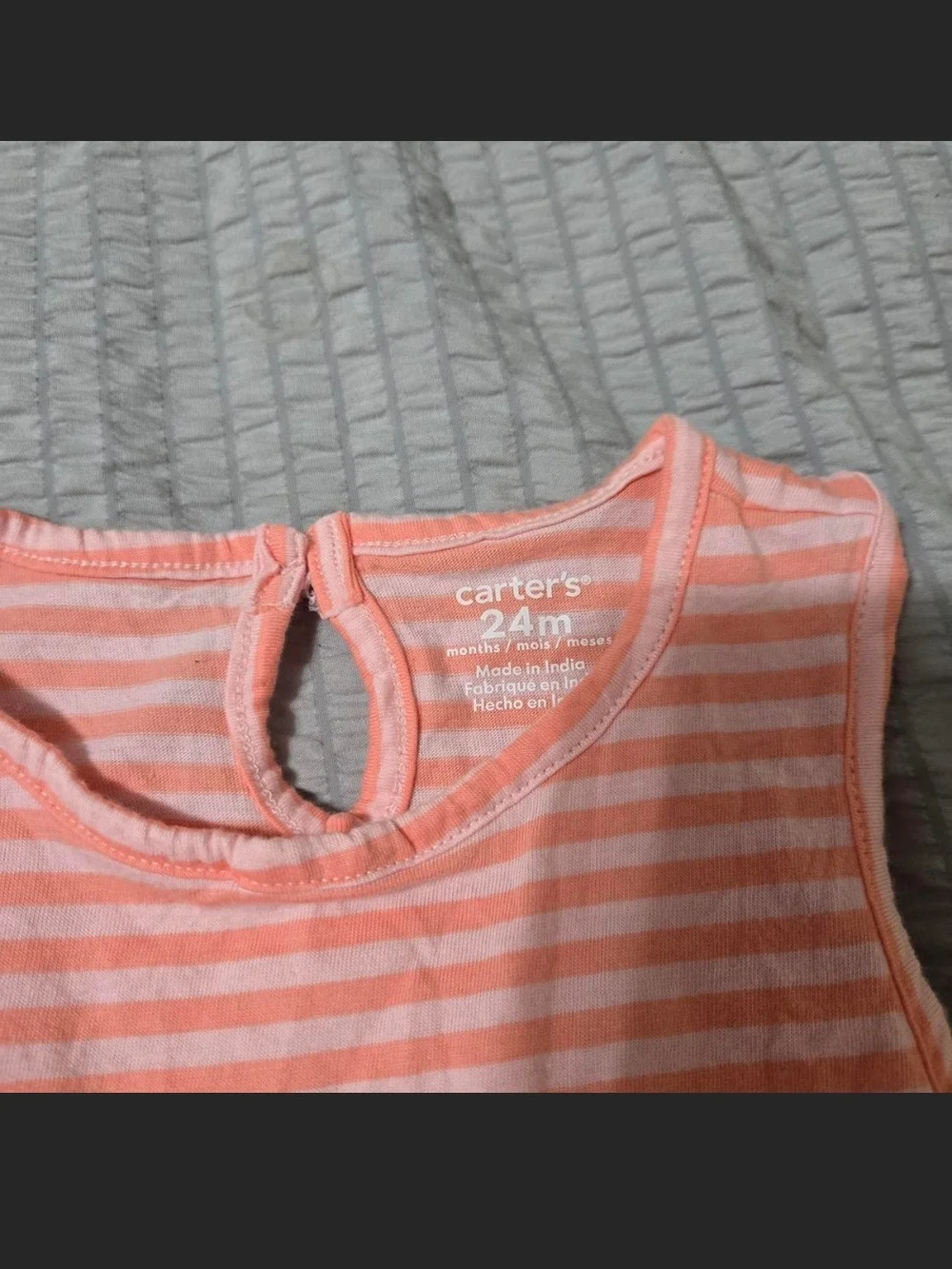 Carter's Pink Striped and Yellow Ruffle Baby One-Piece Bodysuits
